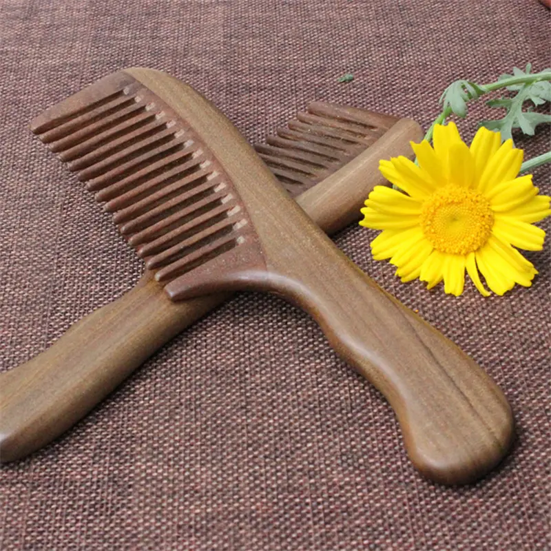 Wooden Comb Salon Fragrance Anti Static Long Wide Tooth Home Use Natural Sandalwood Comb Massage Hair Tools 1pcs