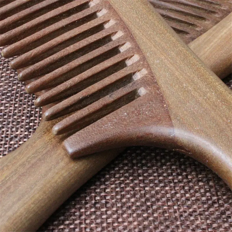 Wooden Comb Salon Fragrance Anti Static Long Wide Tooth Home Use Natural Sandalwood Comb Massage Hair Tools 1pcs