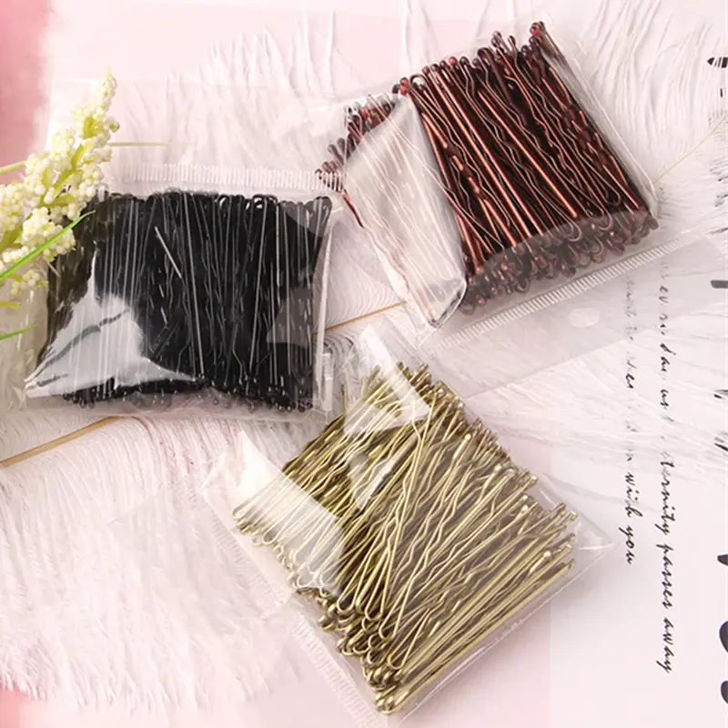 Hair Clip U-Shaped Bobby Pin Women Invisible Wavy Hairpin Hairstyle Styling Metal Hair Grips Barrette Hair Accessories