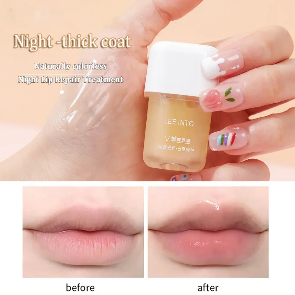Vitamin E Day & Night Lip Mask Set Moisturizing Lip Repair Lighten Lip Wrinkles Set Makeup Natural Plant Lip Care Jelly Lip Balm