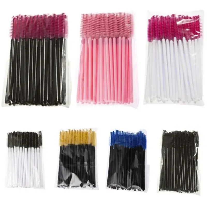 50Pcs Disposable Eyelashes Makeup Brushes Professional Mascara Wands Applicator Eye Lashes Cosmetic Brush Makeup Tool
