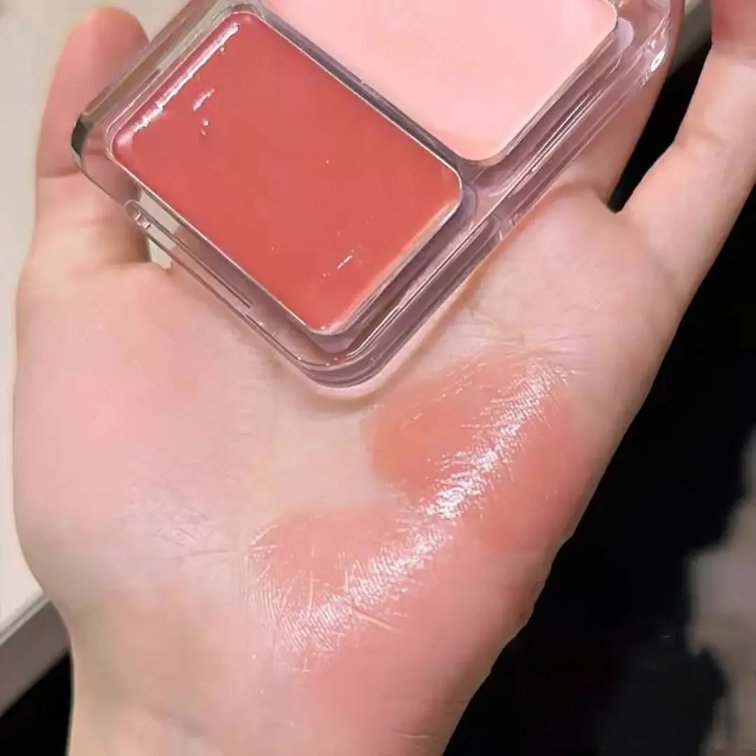 Water Shining Cheek Blush Highlighter Cream High Gloss Glitter Rouge Natural Brighten Face Contouring Blush Highlighter Makeup