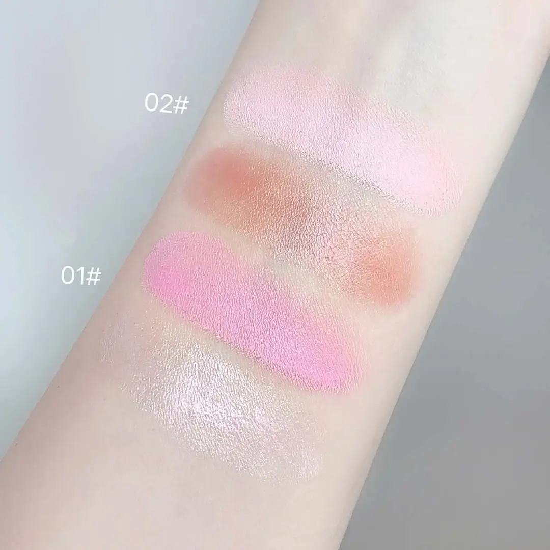 Water Shining Cheek Blush Highlighter Cream High Gloss Glitter Rouge Natural Brighten Face Contouring Blush Highlighter Makeup