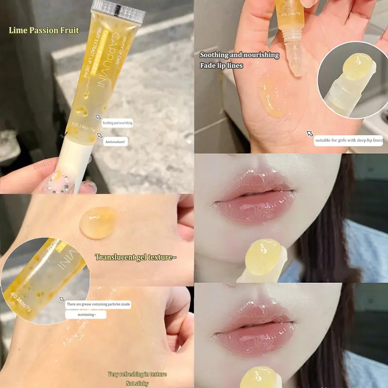 Fruity Flavor Lip Balm Lip Milk Cream Moisturizing Transparent Lipstick Coconut Grape Hydrating Jelly Lip Care Oil Cosmetic Base