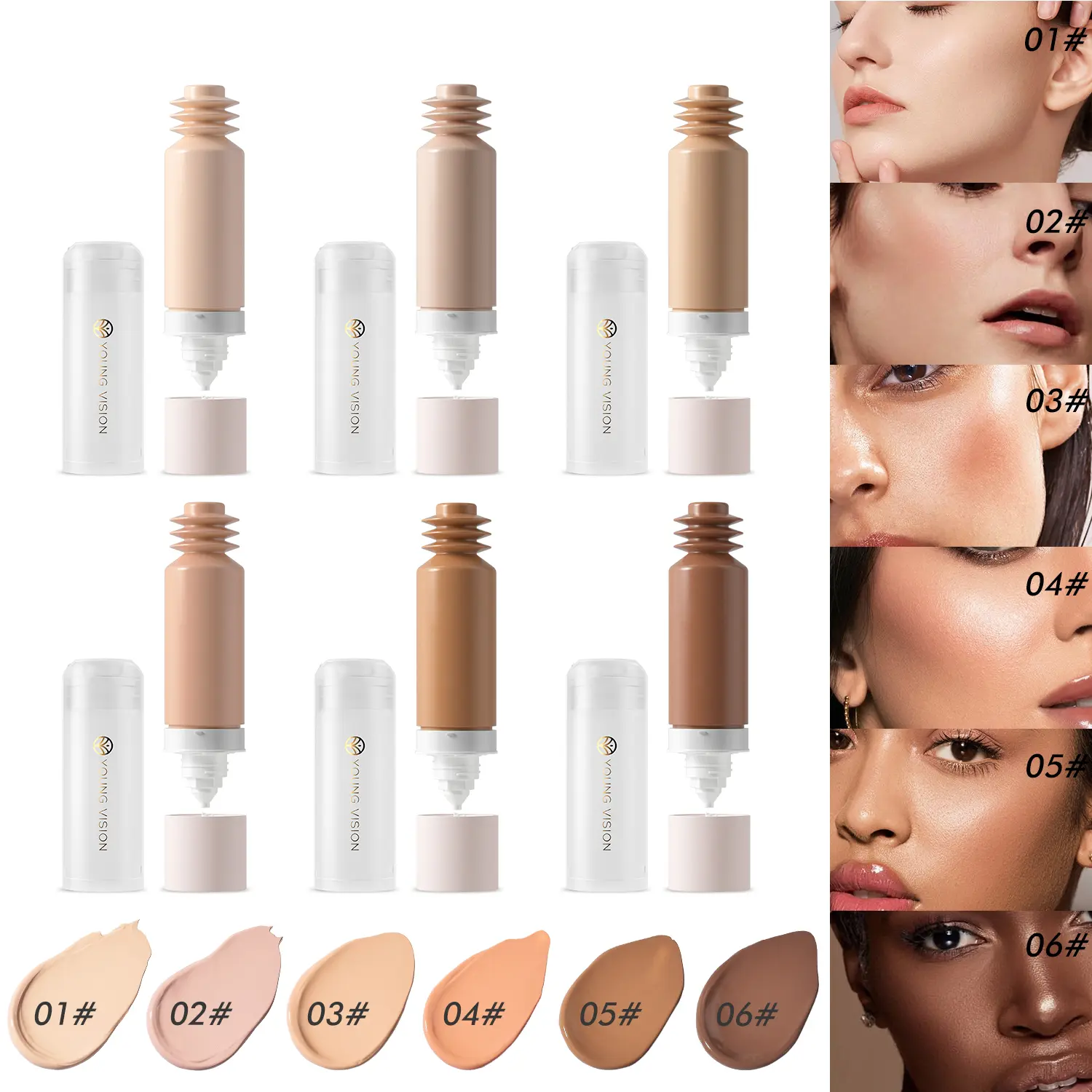 Pressed Liquid Foundation Hydrating Matte Oil Control Full Coverage Long-Wearing Facial Concealer Professional Makeup 40ml
