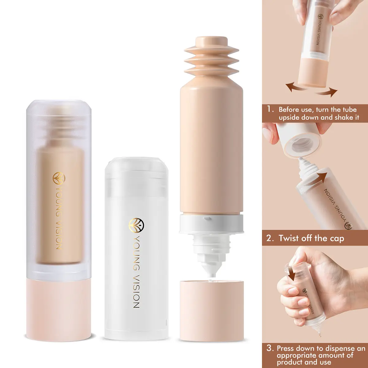 Pressed Liquid Foundation Hydrating Matte Oil Control Full Coverage Long-Wearing Facial Concealer Professional Makeup 40ml