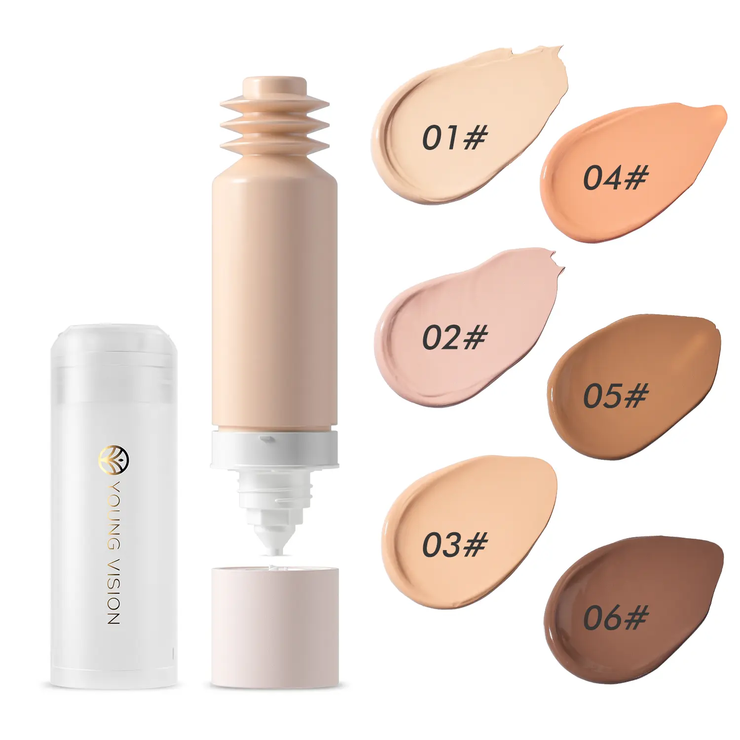 Pressed Liquid Foundation Hydrating Matte Oil Control Full Coverage Long-Wearing Facial Concealer Professional Makeup 40ml