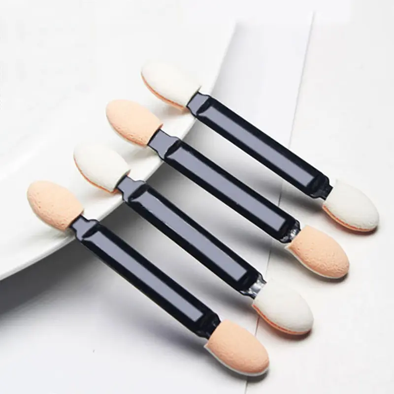 30/50/100 PCS Disposable Eyeshadow Brush Dual Sided Sponge Nylon Sets Make up Eye Shadow Brushes For Cosmetic Applicator Makeup