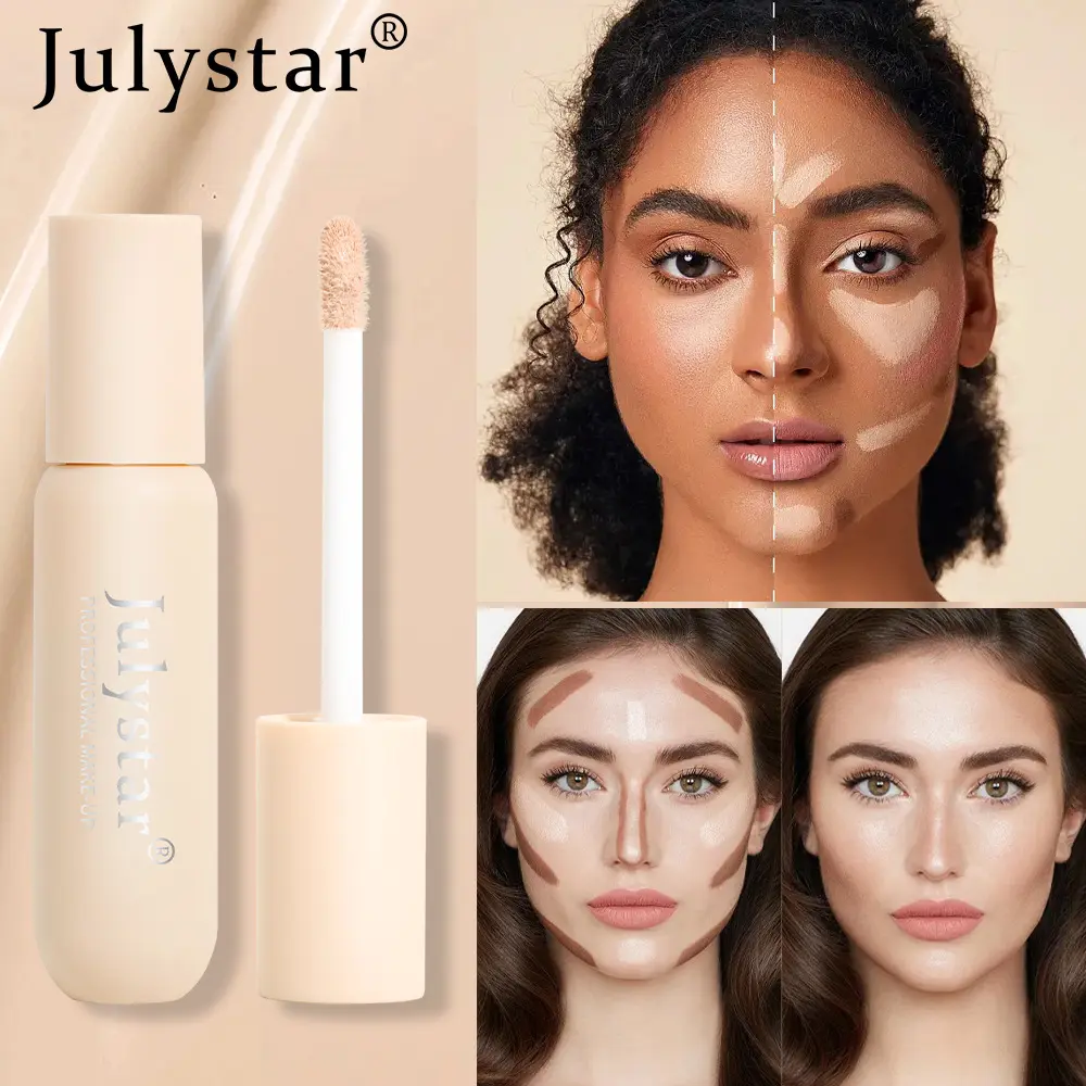 Waterproof Liquid Concealer Stick Brighten Eye Shadow Base Matte Full Coverage Acne Scars Dark Circles Foundation Cream Makeup