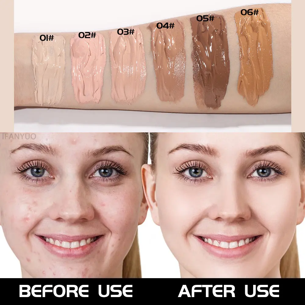 Waterproof Liquid Concealer Stick Brighten Eye Shadow Base Matte Full Coverage Acne Scars Dark Circles Foundation Cream Makeup