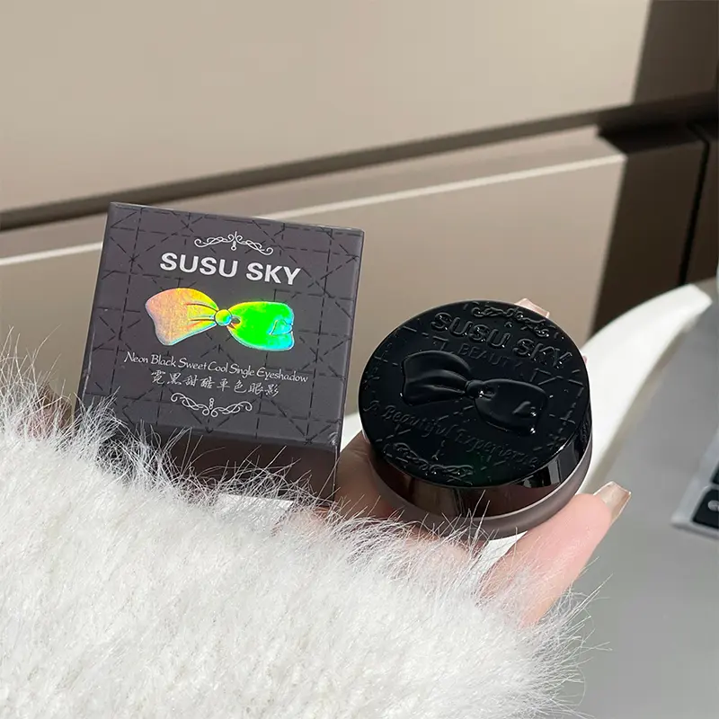 Glitter Blue Grey Eyeshadow Palette Pearlescent Diamond Monochrome Highlighter Powder Brighten Shiny Smoky Black Dark Eye Makeup