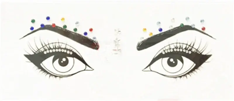 1PC Face Jewels Crystal Eyes Tattoos Transfer Eyeshadow Eyeliner Face Stickers Body Eye Accessories Glitter 4 Styles