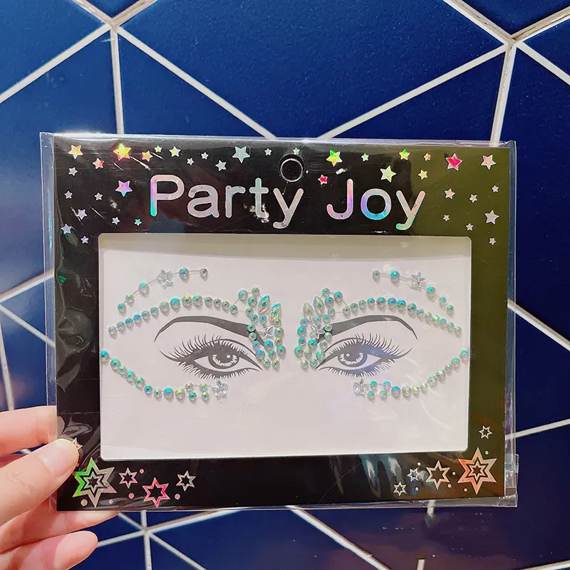 3D Glitter Face Jewelry Tattoo Sticker Diamond Makeup Art Eyeliner Temporary Tattoo Party Makeup Tools Eye Acrylic Rhinestones