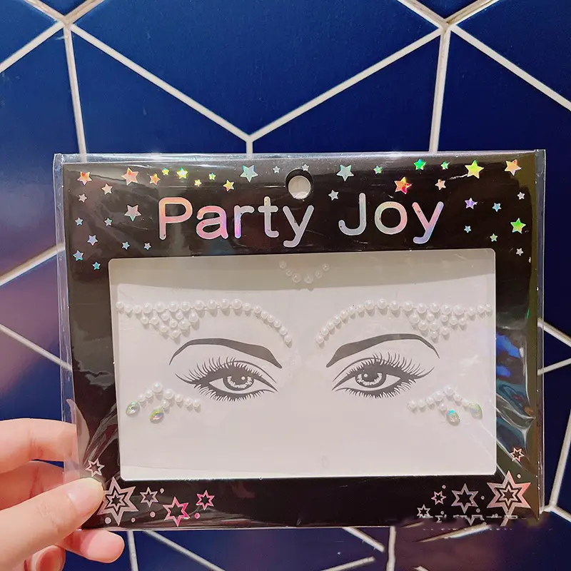 3D Glitter Face Jewelry Tattoo Sticker Diamond Makeup Art Eyeliner Temporary Tattoo Party Makeup Tools Eye Acrylic Rhinestones