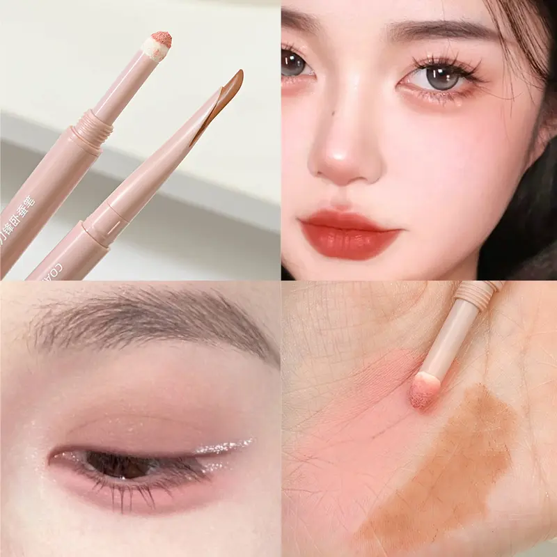 Machete Double-end Eyeliner Lying Silkworm Gel Pencil Soft Pigment Waterproof Silky Glitter Matte Lower Eyelids Eye Shadow Pen