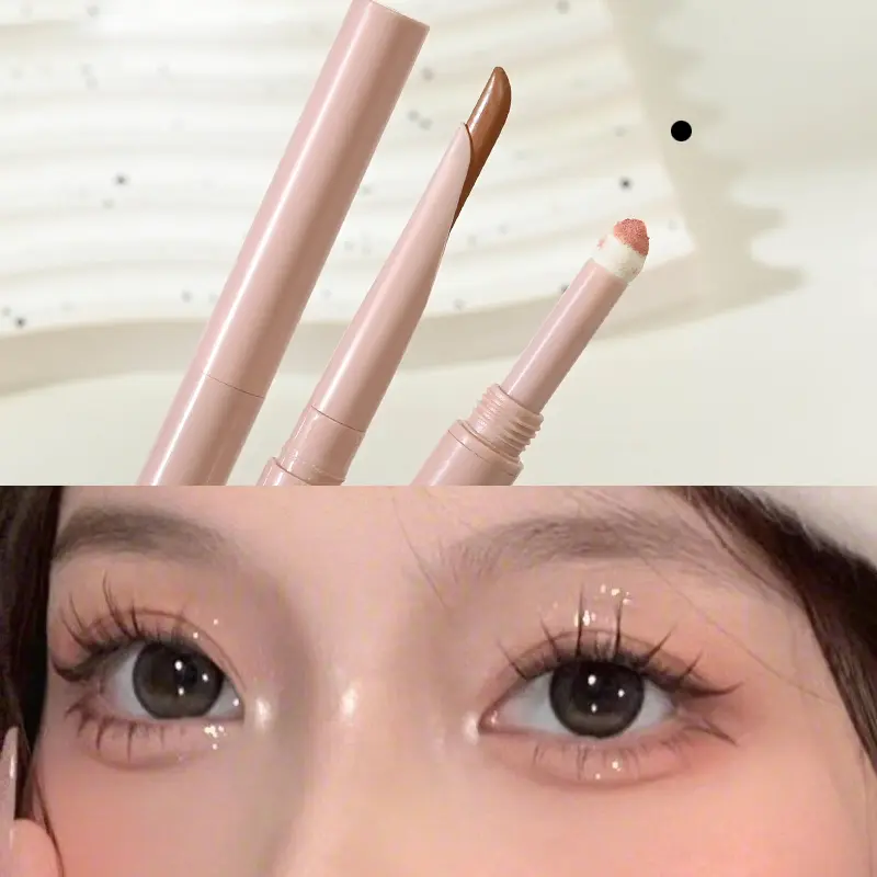 Machete Double-end Eyeliner Lying Silkworm Gel Pencil Soft Pigment Waterproof Silky Glitter Matte Lower Eyelids Eye Shadow Pen