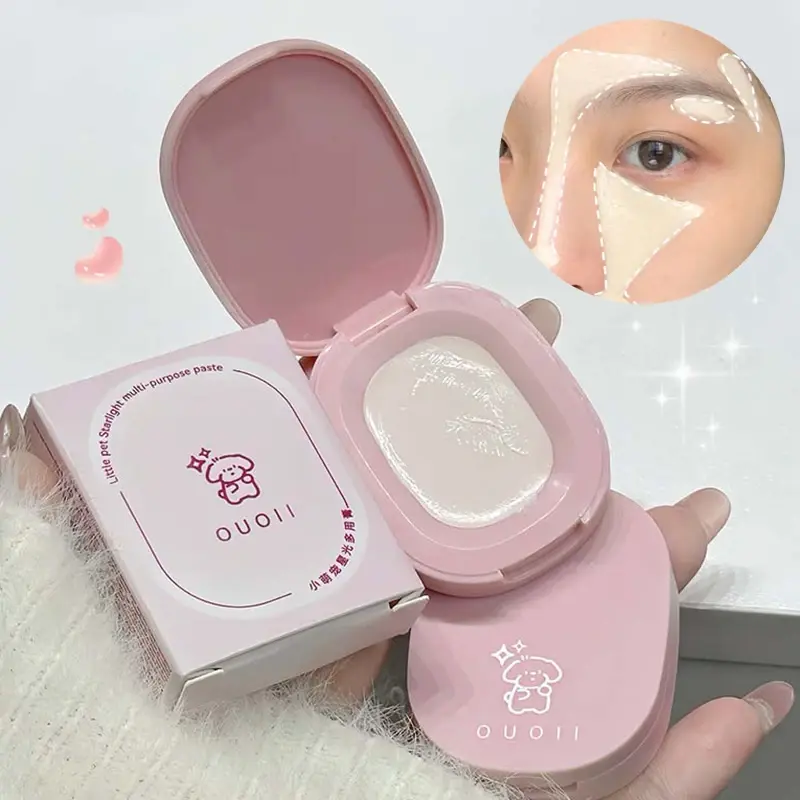Bright Three-dimensional Blusher Multi-purpose Paste Silky Moisturizing High Gloss Matte Pink Natural Brighten Cheek Highlighter