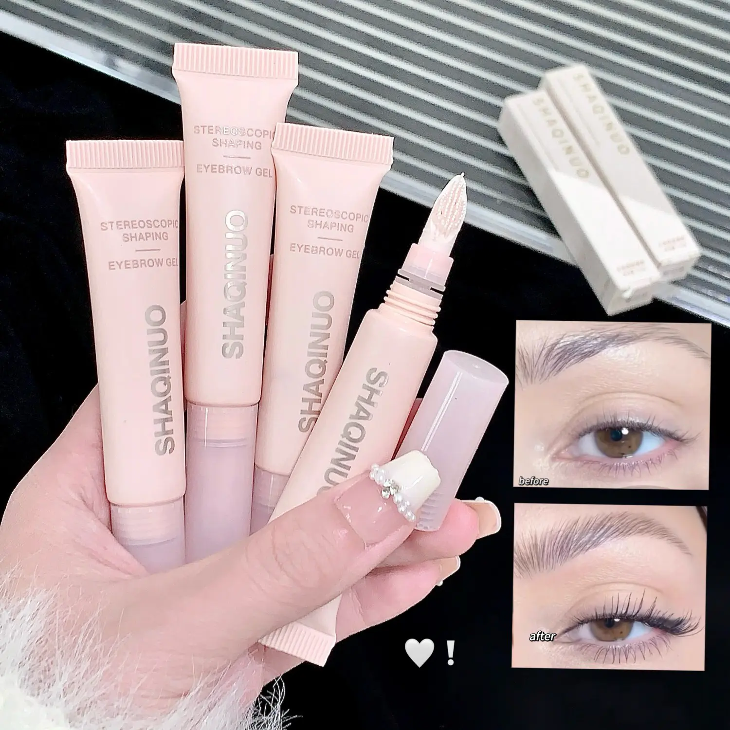 Three-dimensional Liquid Eyebrow Shaping Gel Texture Creates Natural Eyebrows Styling Waterproof Quick-Drying Brows Wax Fixer