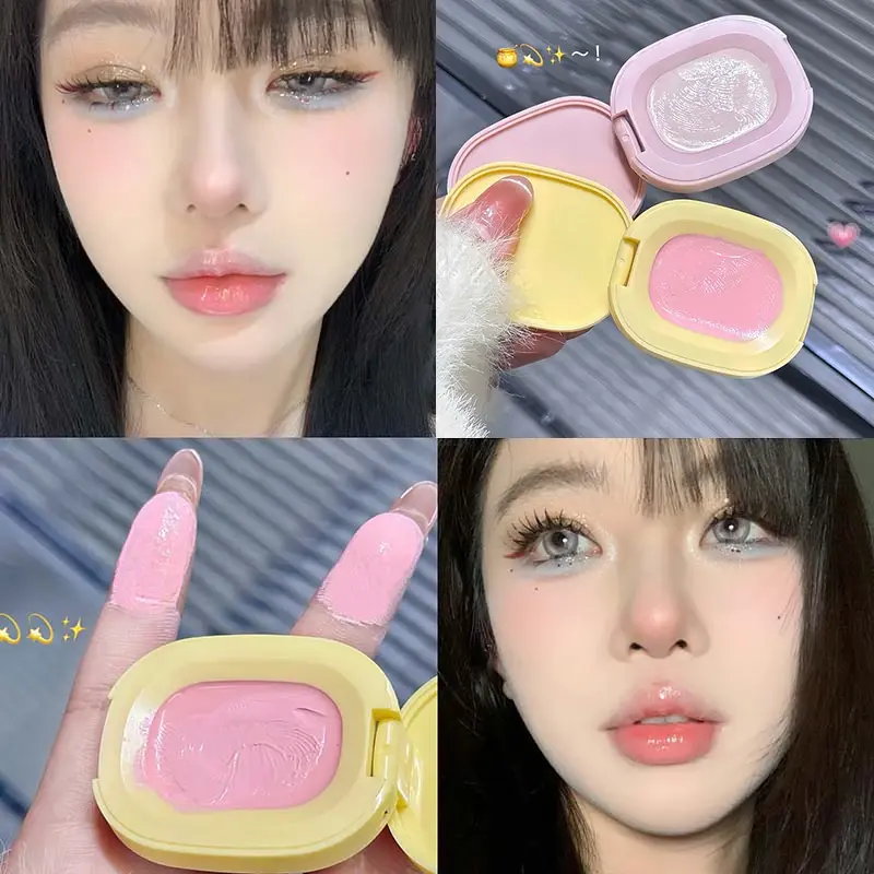 Bright Three-dimensional Blusher Multi-purpose Paste Silky Moisturizing High Gloss Matte Pink Natural Brighten Cheek Highlighter
