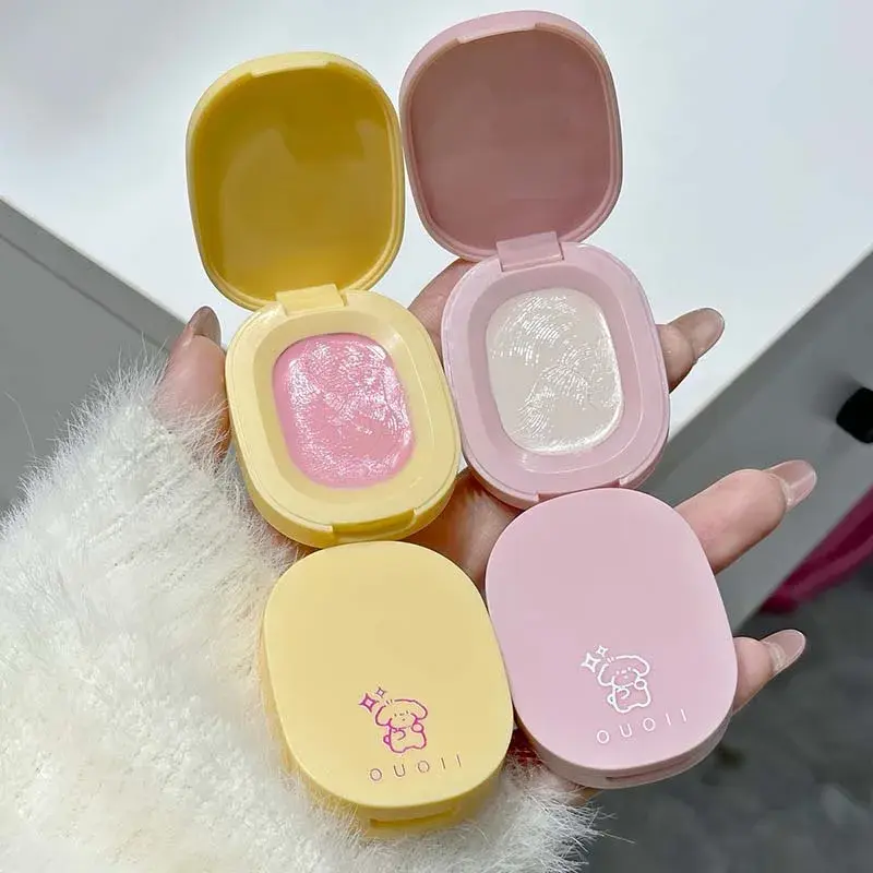 Bright Three-dimensional Blusher Multi-purpose Paste Silky Moisturizing High Gloss Matte Pink Natural Brighten Cheek Highlighter