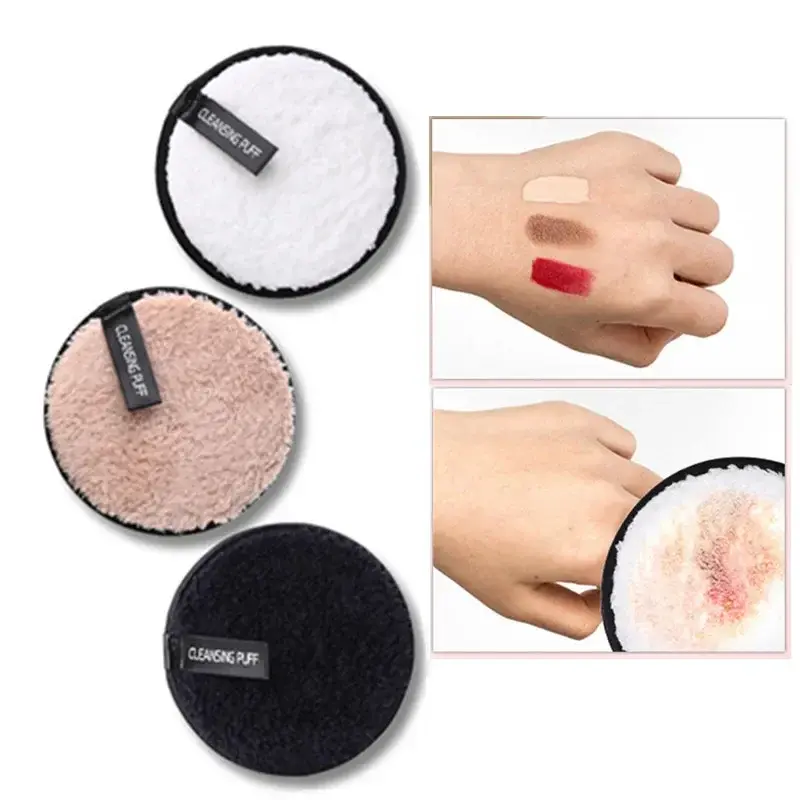 Soft Skin Makeup Remover Towel Facial Cleaning Tool Reusable Cotton Pads Cosmetic Cleaning Puff Face Towel Cloth Washable