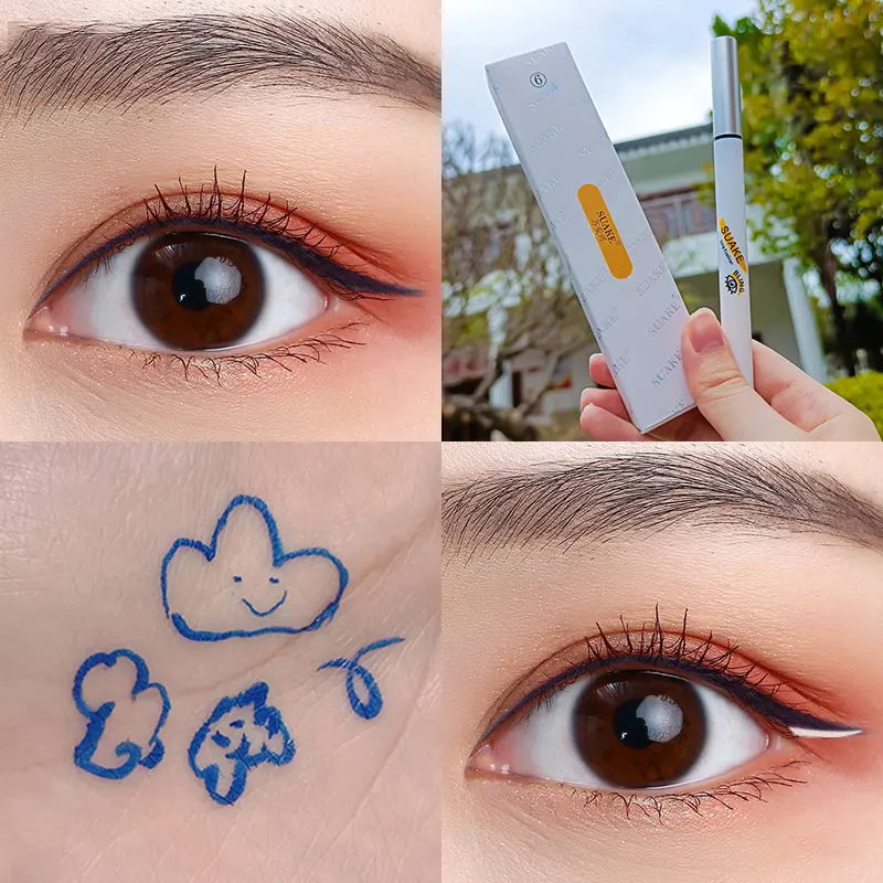 Make-up Brown White Colored Eyeliner Pencil Waterproof Long-lasting Liquid Eye Liner Silkworm Pen Fast Dry Cosmetics for Eyes