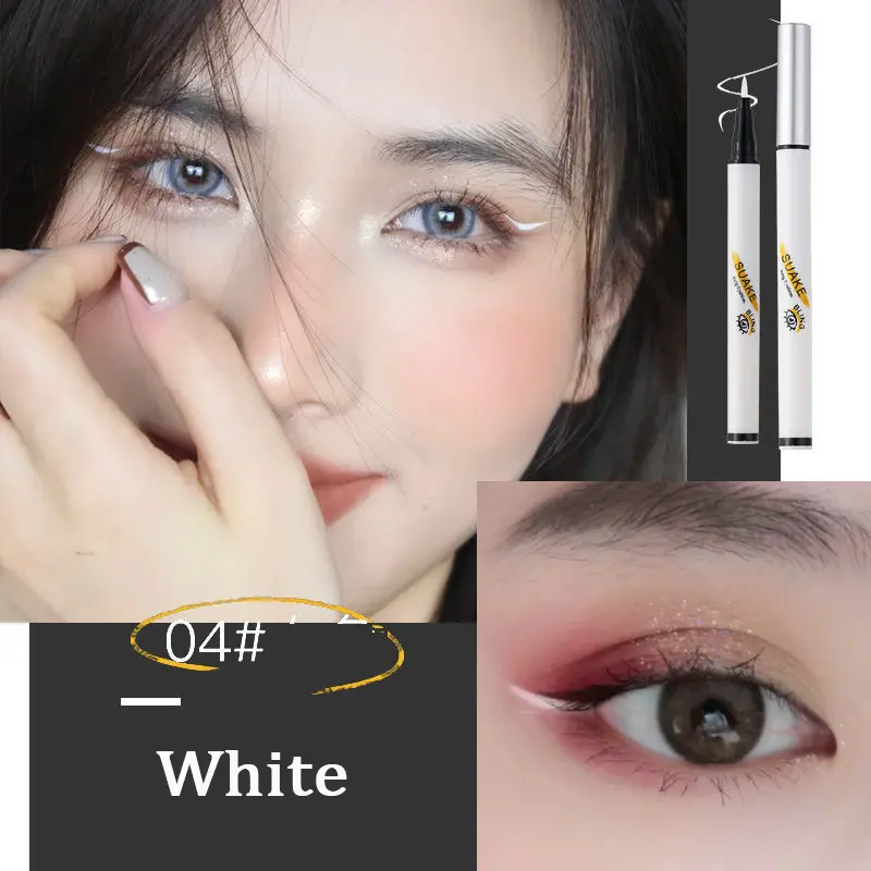 Make-up Brown White Colored Eyeliner Pencil Waterproof Long-lasting Liquid Eye Liner Silkworm Pen Fast Dry Cosmetics for Eyes