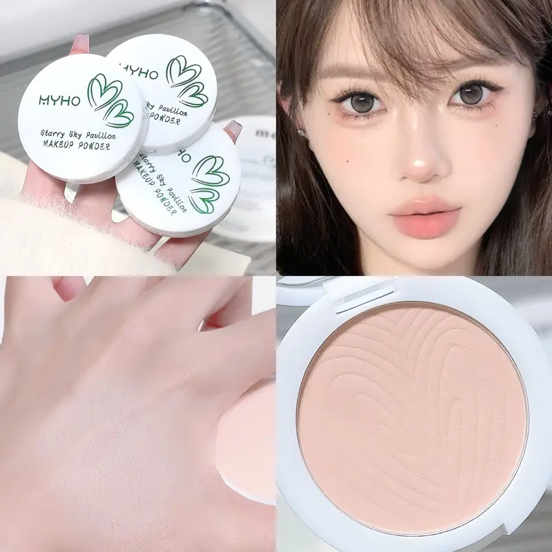 Oil Control Matte Smooth Face Powder Long Lasting Makeup Setting Powder Non Caking Pressed Powder Waterproof Sweat-Resistant