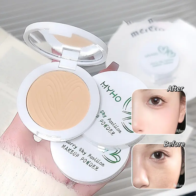Oil Control Matte Smooth Face Powder Long Lasting Makeup Setting Powder Non Caking Pressed Powder Waterproof Sweat-Resistant