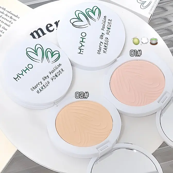 Oil Control Matte Smooth Face Powder Long Lasting Makeup Setting Powder Non Caking Pressed Powder Waterproof Sweat-Resistant