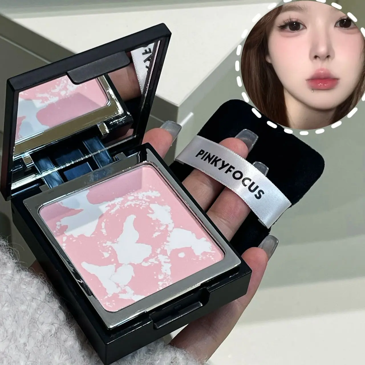 Brightening Violet Setting Powder Oil Control Makeup Lasting Smooth Dry Powder Whitening Matte Press Powder With Velvet Puff