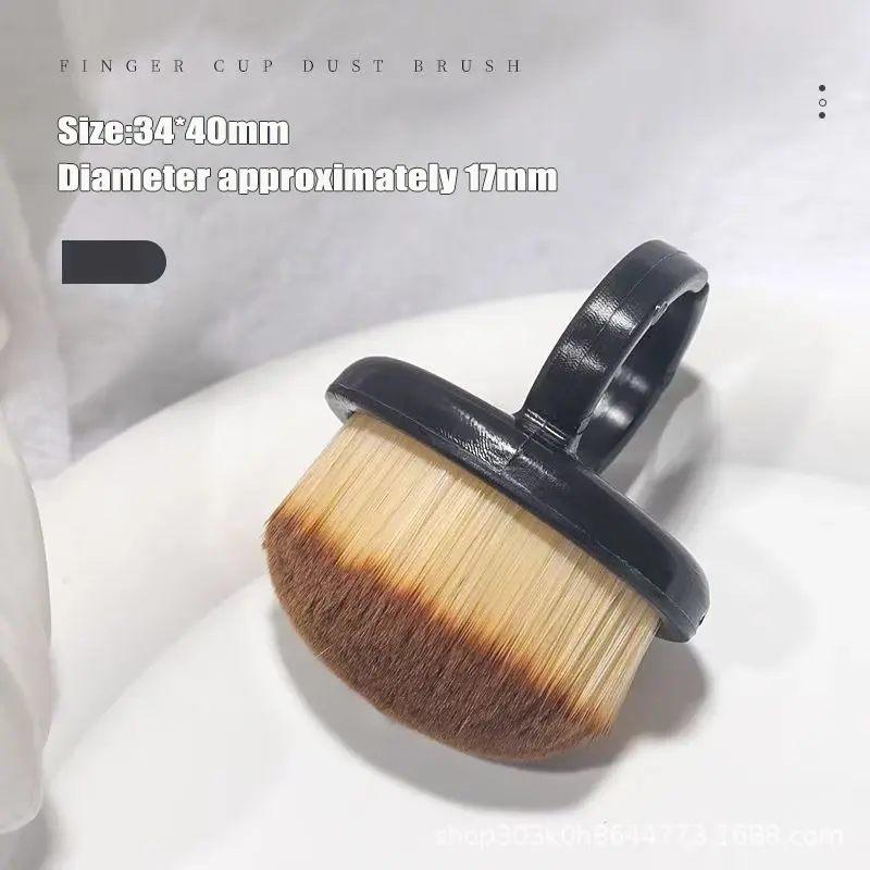 Nail Ring Dust Brush Remove Nail Dust Acrylic UV Gel Polish Powder Cleaning Tool Adjustable Makeup Brushes Manicure Accessories