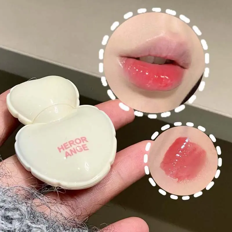 Water Glossy Mirror Lip Glaze Strawberry Jelly Lip Tint Juicy Shine Natural Brightening Non-Stick Long-lasting Lip Stain Makeup
