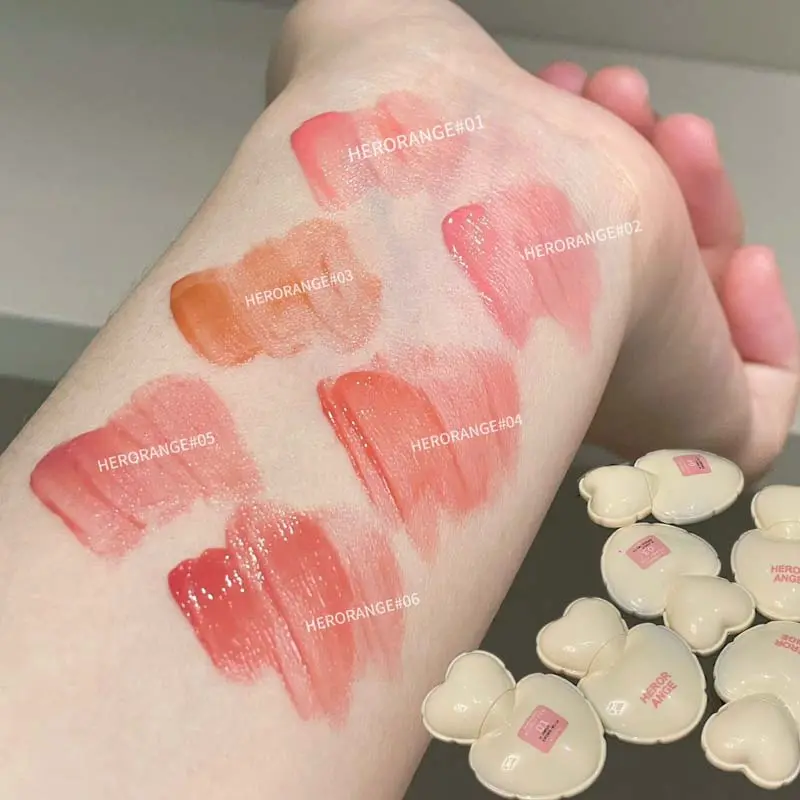 Water Glossy Mirror Lip Glaze Strawberry Jelly Lip Tint Juicy Shine Natural Brightening Non-Stick Long-lasting Lip Stain Makeup