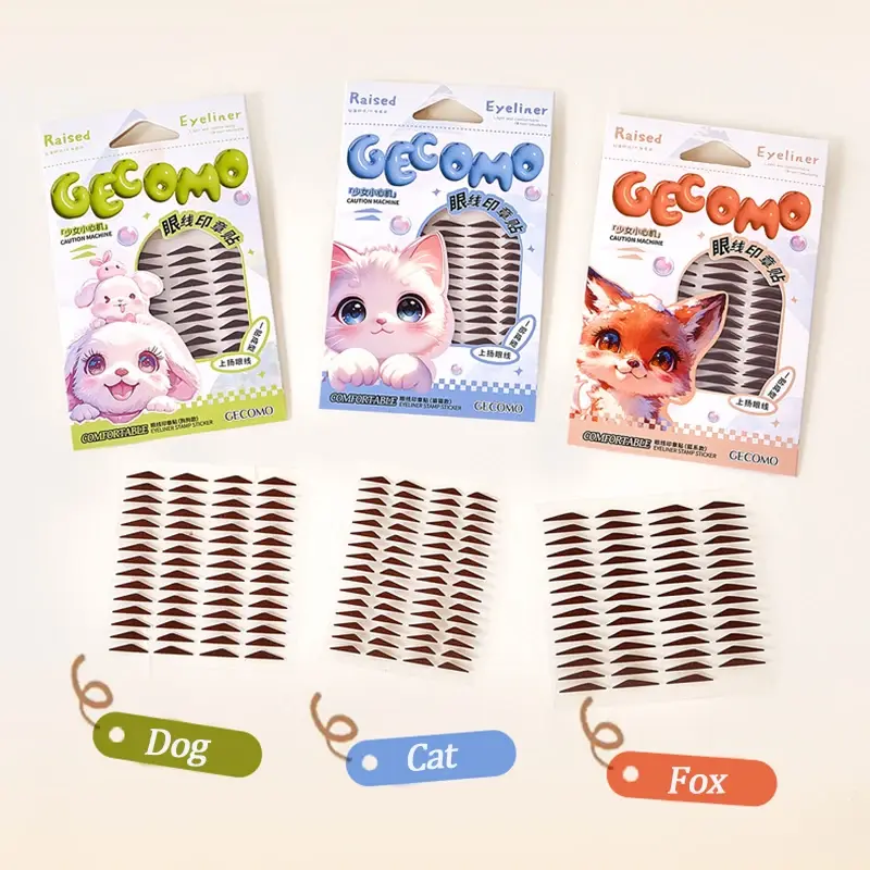 1Pack Triangle Eyeliner Stamp Sticker Temporary Tattoo Eyeliner Sticker Makeup Decals Waterproof Self Adhesive Eyeliner Patch