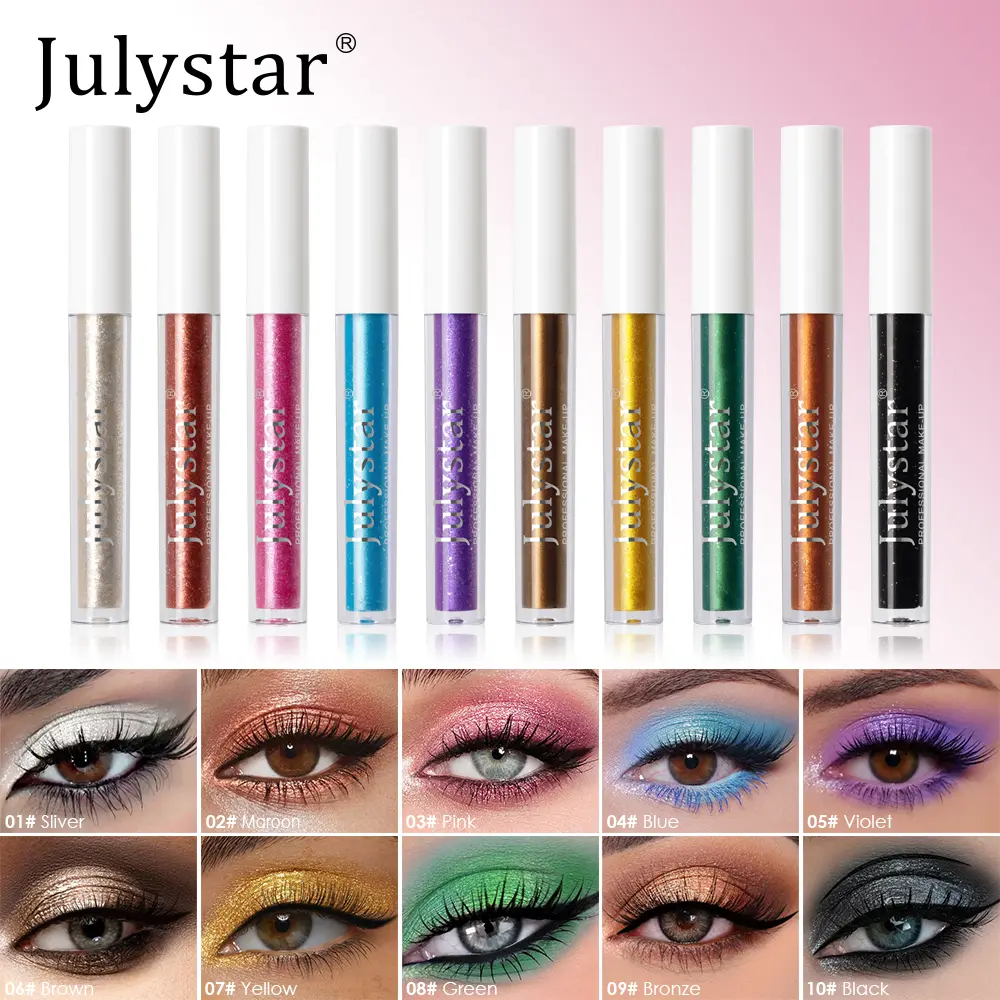 Metallic Pearl Liquid Eye Shadow Stick Makeup Shimmering Highlighter Undereye Lying Silkworm Brightener Smudge-Proof Eye Makeup