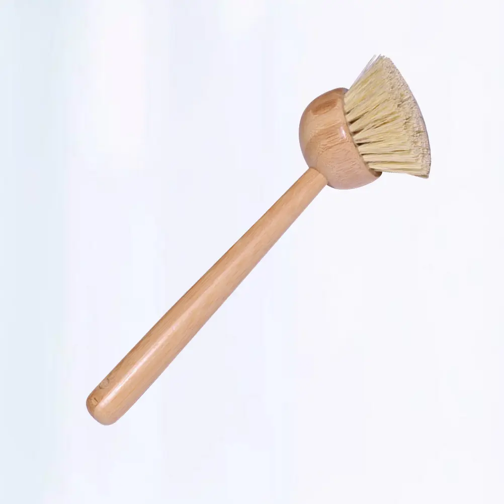 Bamboo Cleaning Brush Kitchen Tools Dishwasher Scrubber Wok Pan Washer Reusable Wash Easily Sisal Hemp Vegetables Fruit Tool