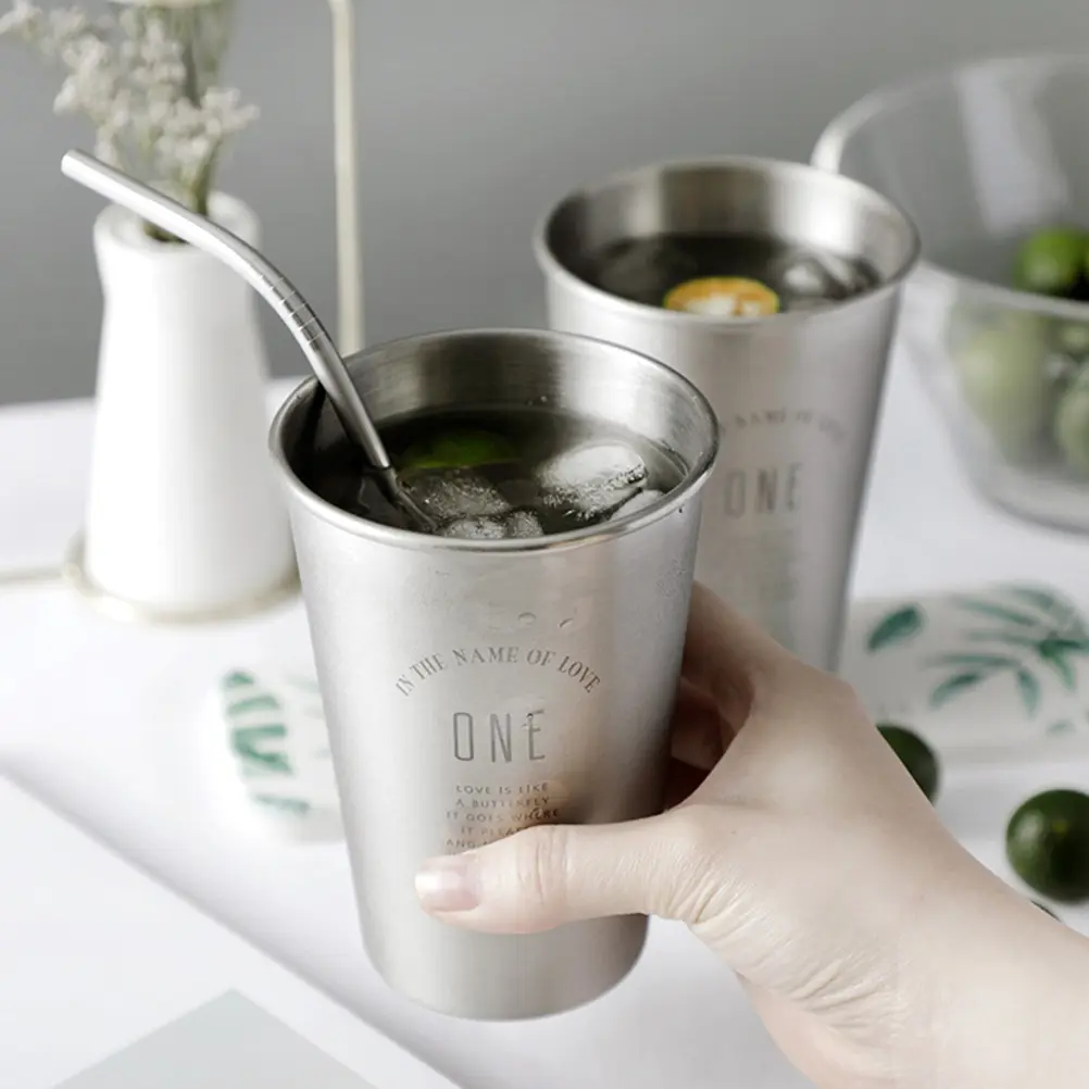 water cup stainless steel cup drinking cup juice cup coffee mug