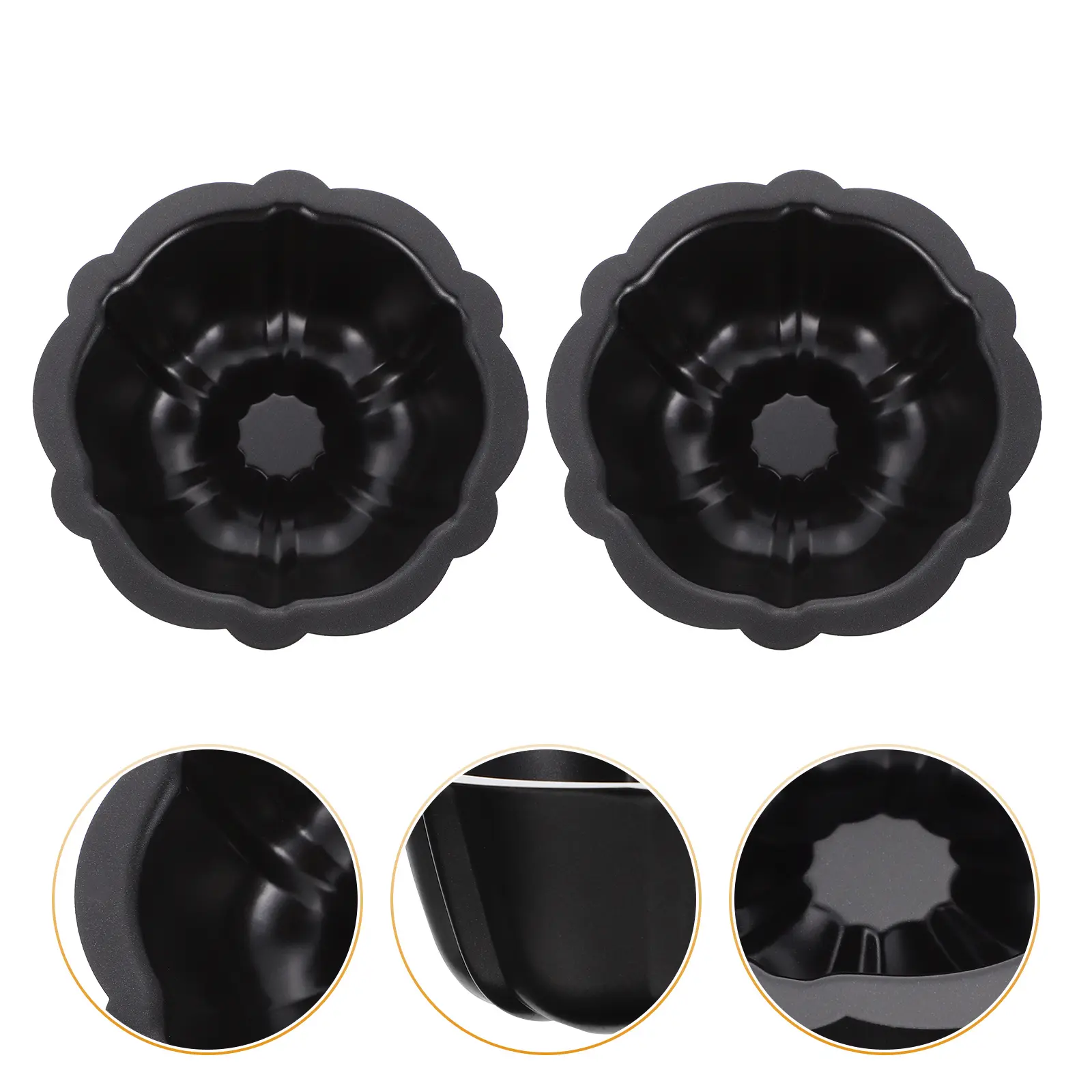 2 pcs Cake Mold Carbon Steel Mini Pumpkin Shaped Dessert Molds Biscuit Cookie Stencils DIY Baking Tools Reusable Nonstick