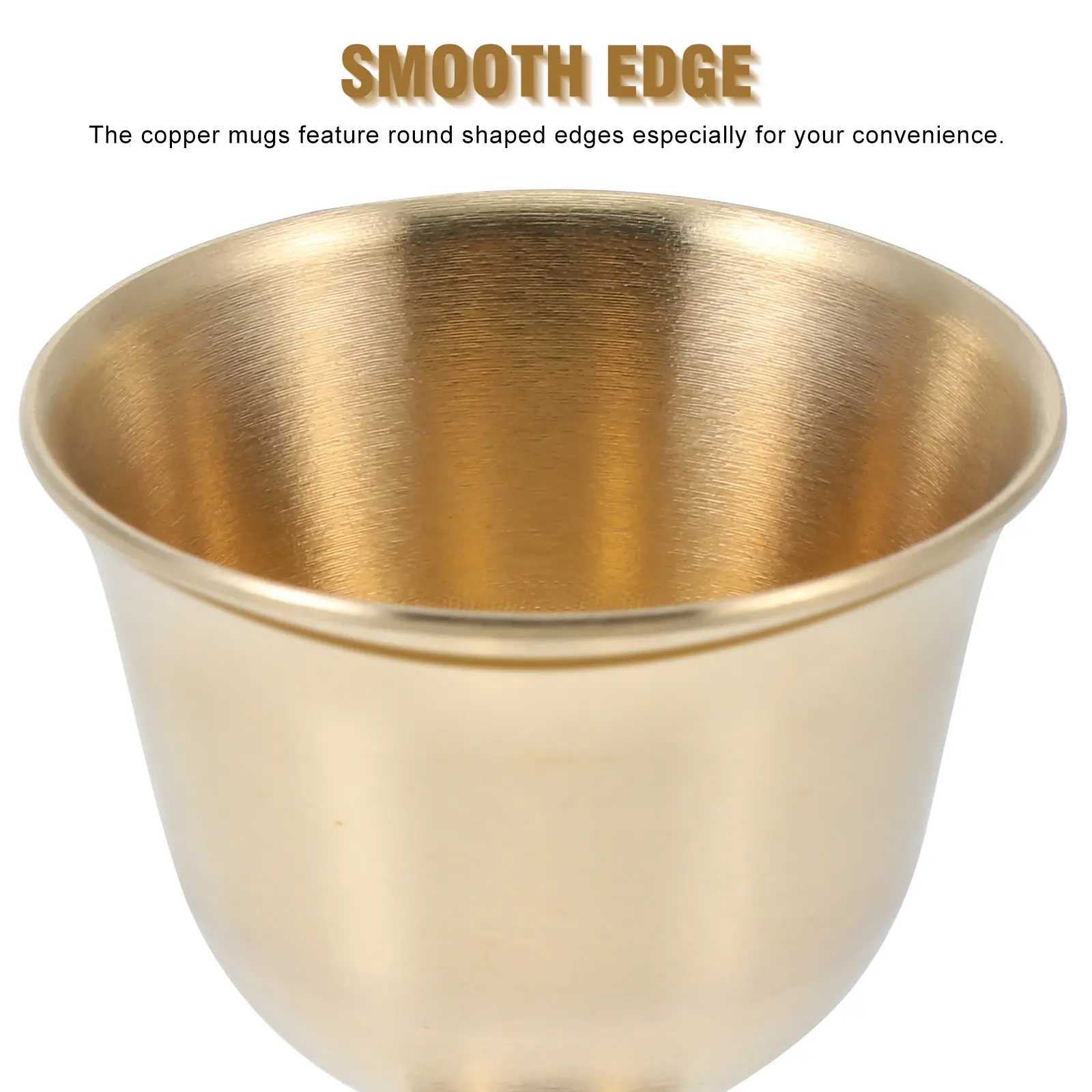 2 Pcs Copper Goblet Heavy Duty Cocktail Glass Decorative Table Cup Drink Vessel Chilled Beer Iced Coffee Copper Mug Kitchen