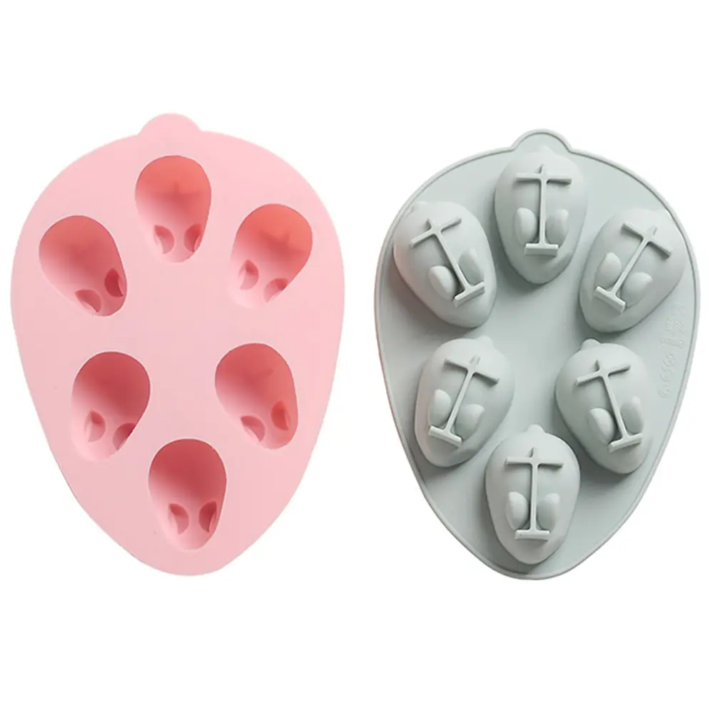 1pc Silicone Cake Mold Baking Tool 3D Bunny Cookies Pudding Molds Blue Cartoon Animal Kitchen Baking Tools
