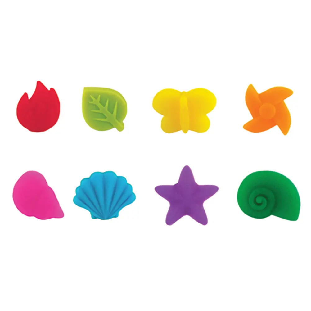 8 Pcs Glass Markers Food Grade Silicone Drink Charms Heat Resistant Non Slip Easy Clean Party Accessories Glass Recognizer