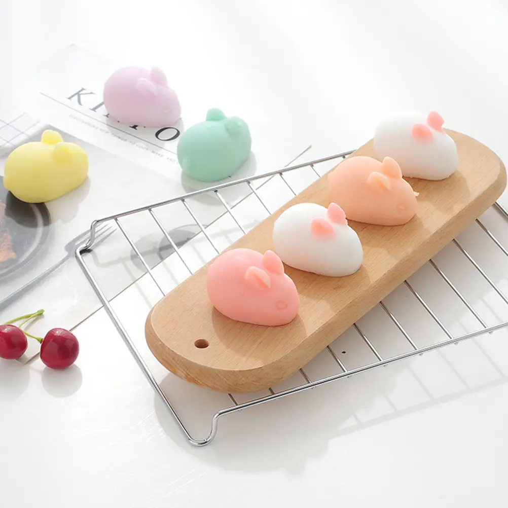 1pc Silicone Cake Mold Baking Tool 3D Bunny Cookies Pudding Molds Blue Cartoon Animal Kitchen Baking Tools