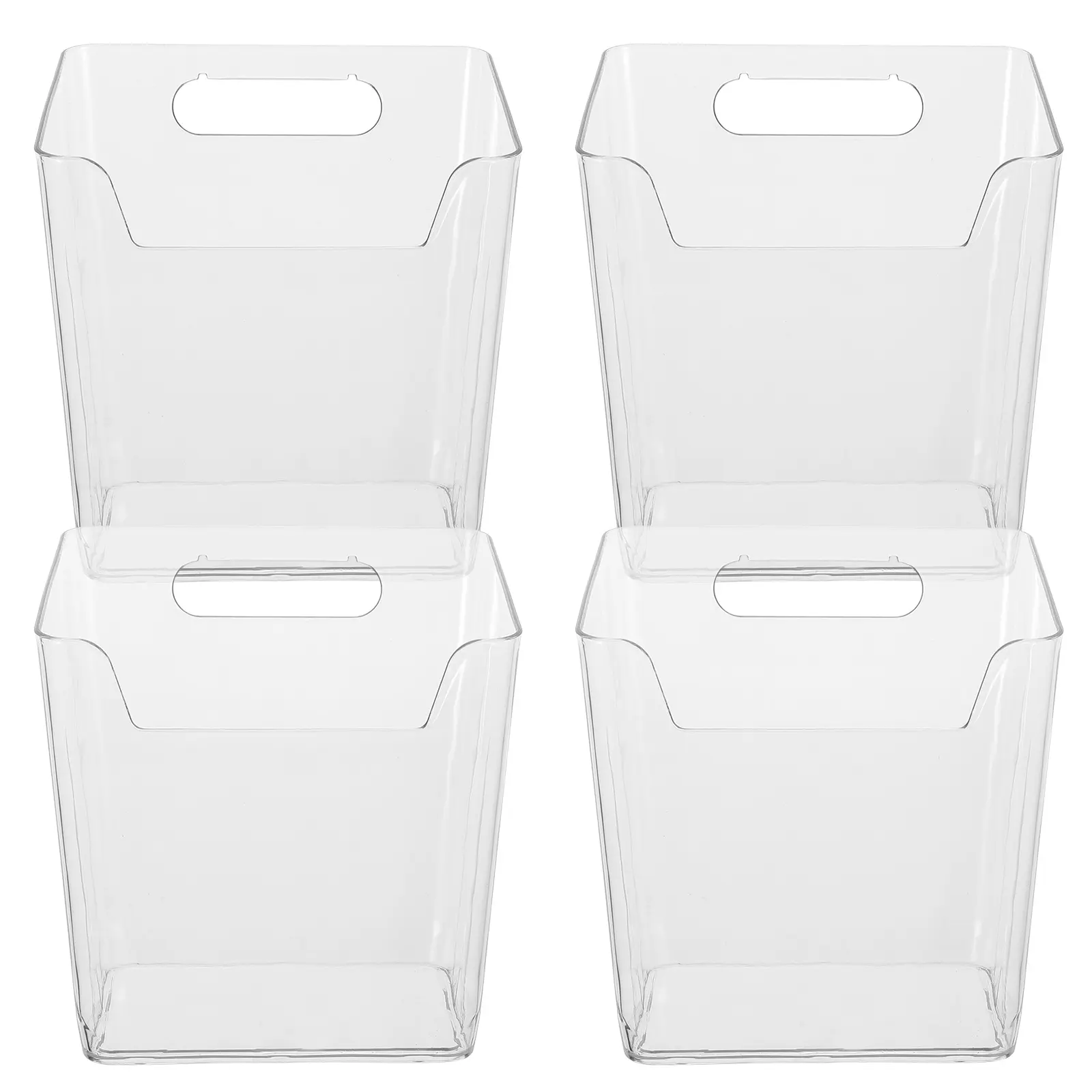 4pcs Wall Mount Storage Bins Hanging Organizer Boxes for Bathroom Bedroom Kitchen Refrigerator Space Saving for Keys