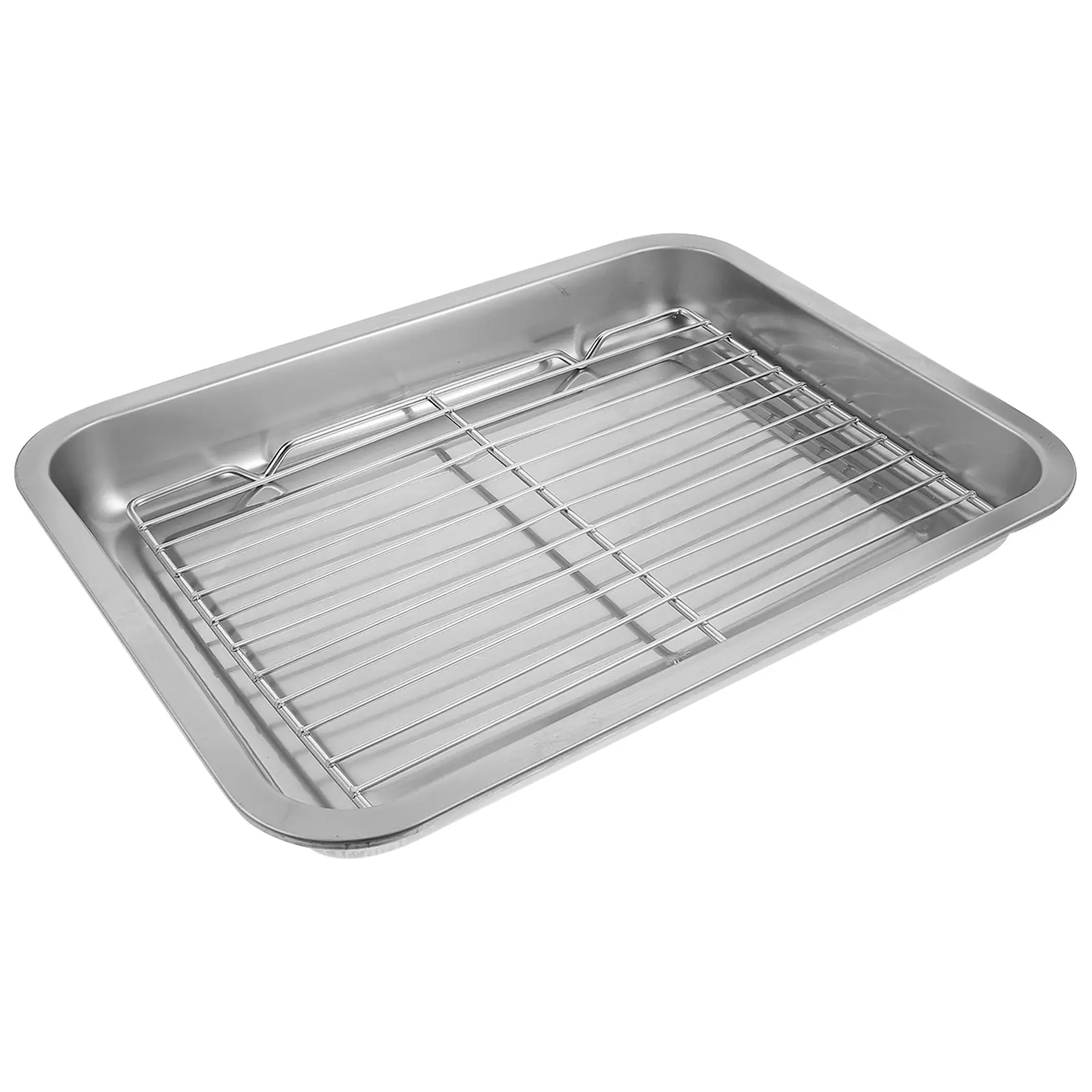 Stainless Steel Drain Rack Baking Sheet Pan Cookie Cooling Grid Oil Plate Thickened Base Long Life Kitchen Gadget Bread toaster