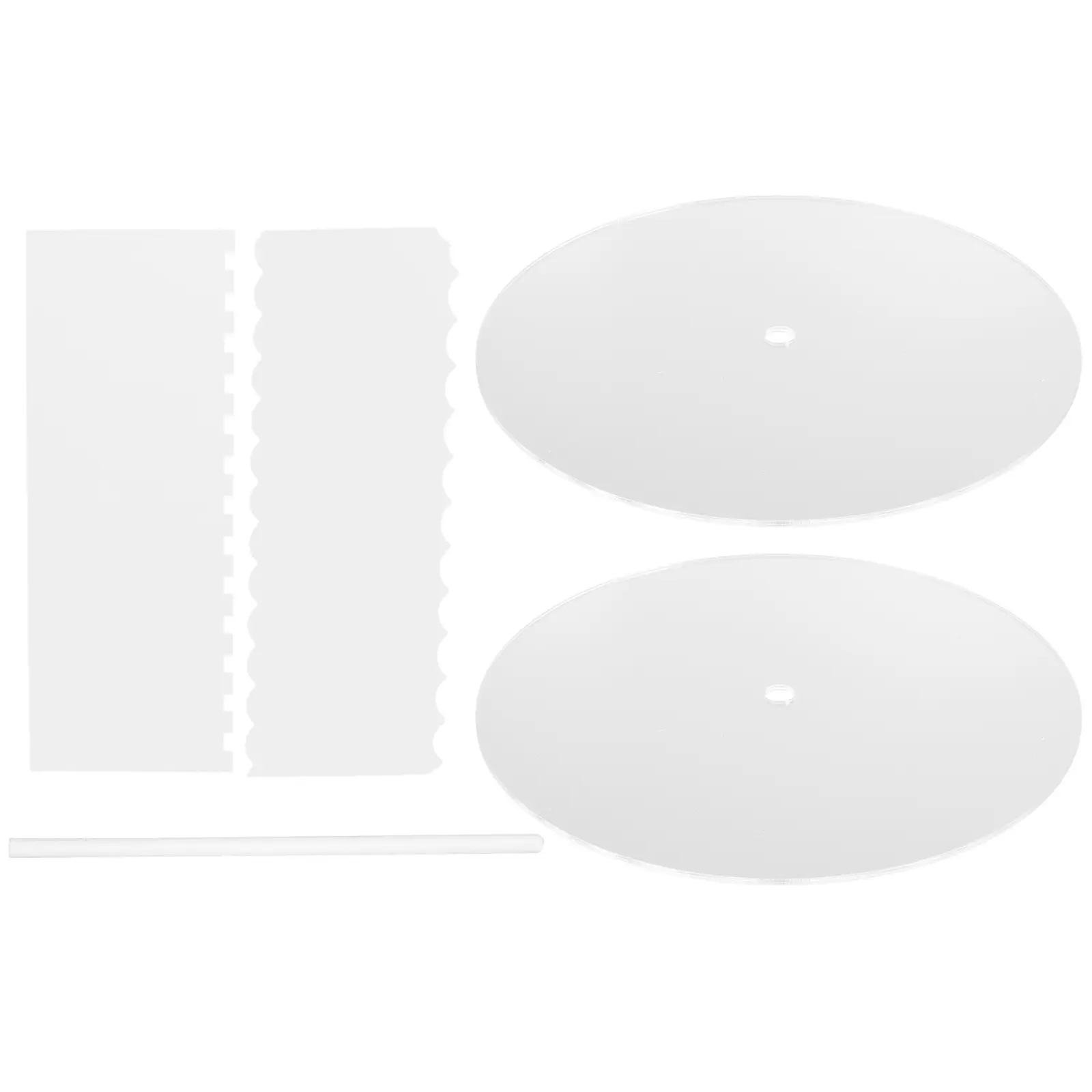 Multi functional Cake Pan Set Acrylic Board Transparent Scraper Dowel Easy Clean Baking Tools Shaping Disc