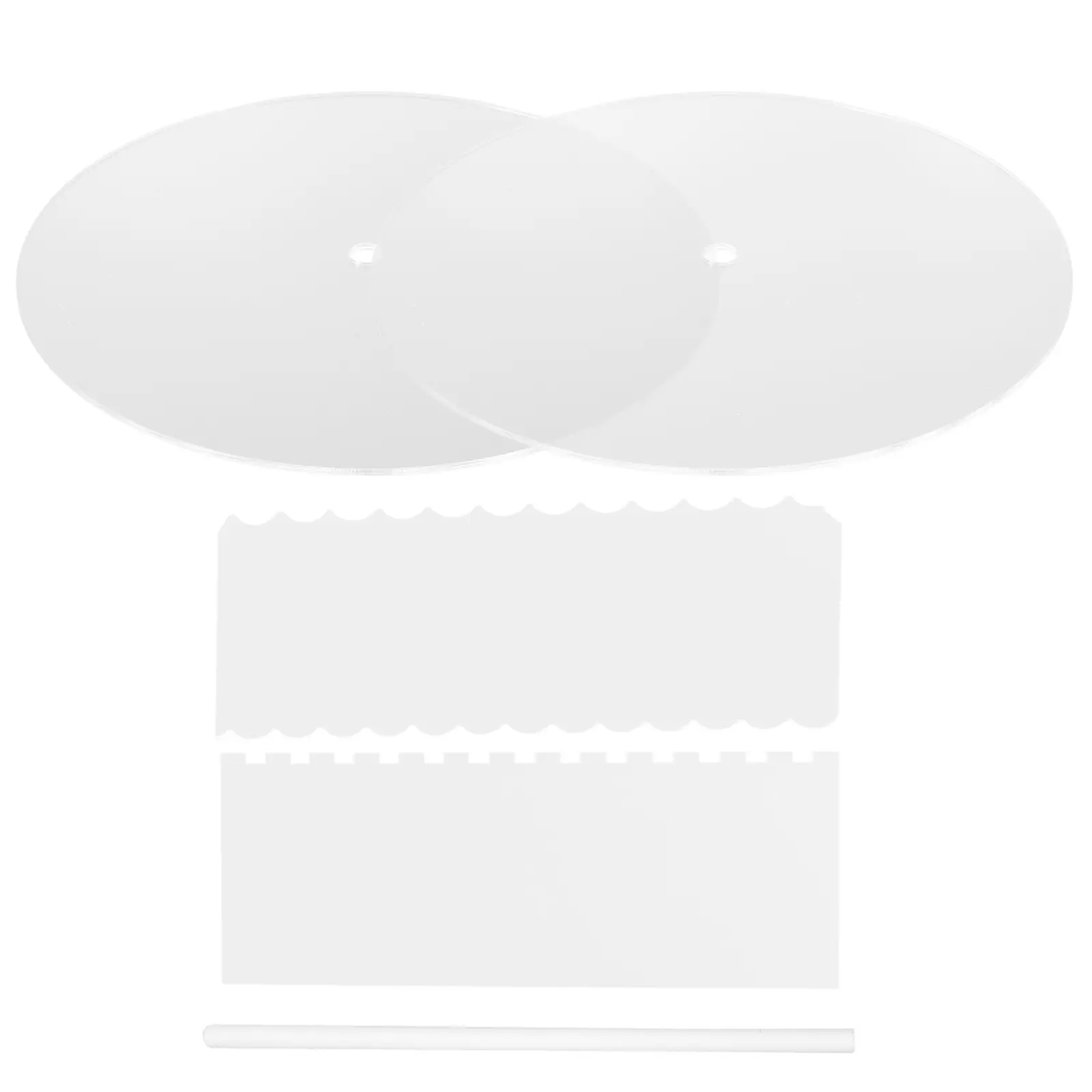 Multi functional Cake Pan Set Acrylic Board Transparent Scraper Dowel Easy Clean Baking Tools Shaping Disc