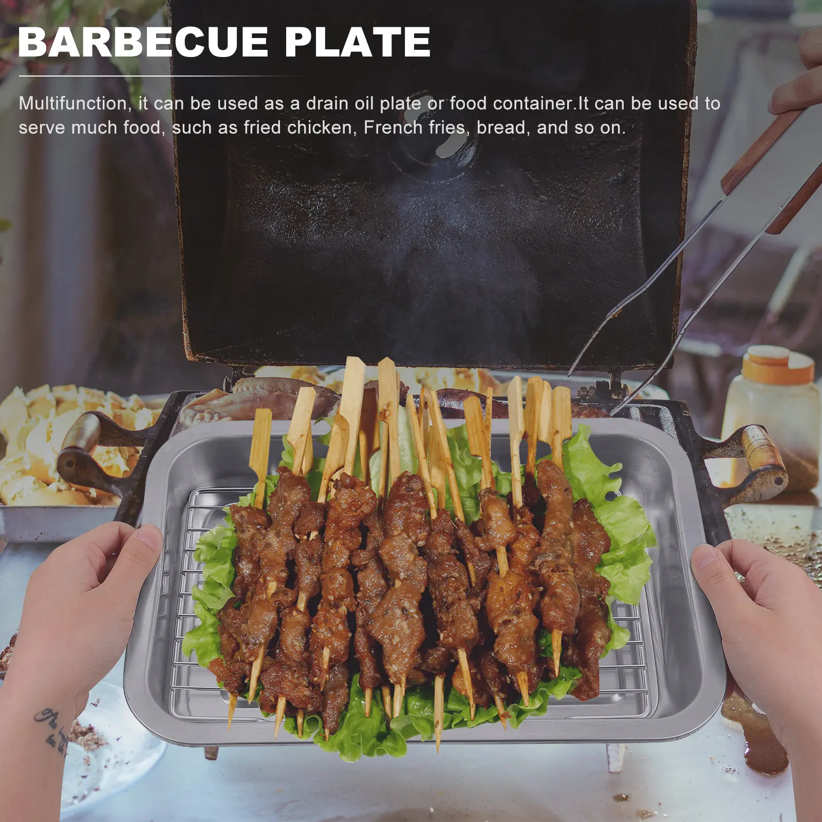 Stainless Steel Drain Rack Baking Sheet Pan Cookie Cooling Grid Oil Plate Thickened Base Long Life Kitchen Gadget Bread toaster