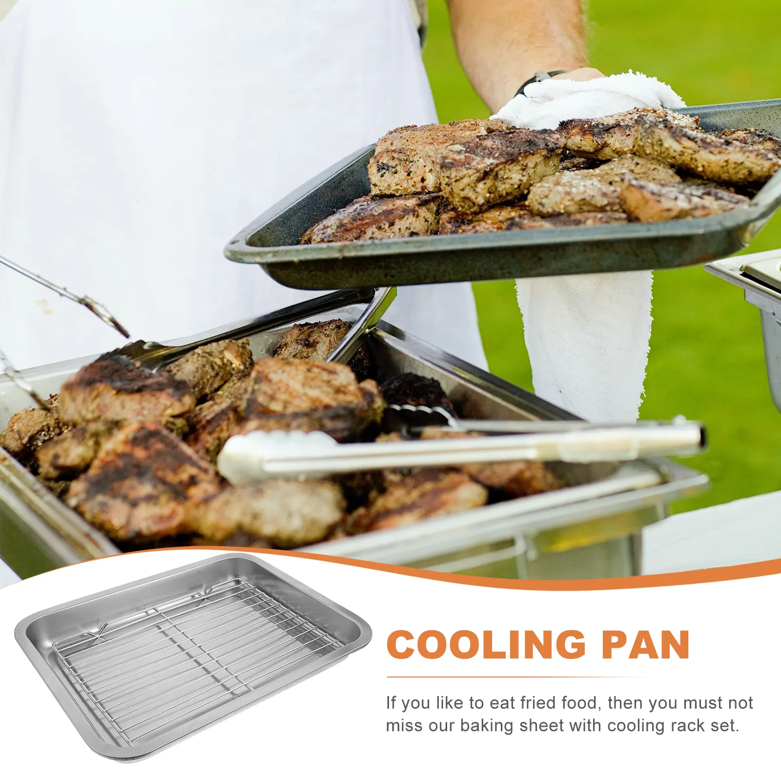Stainless Steel Drain Rack Baking Sheet Pan Cookie Cooling Grid Oil Plate Thickened Base Long Life Kitchen Gadget Bread toaster
