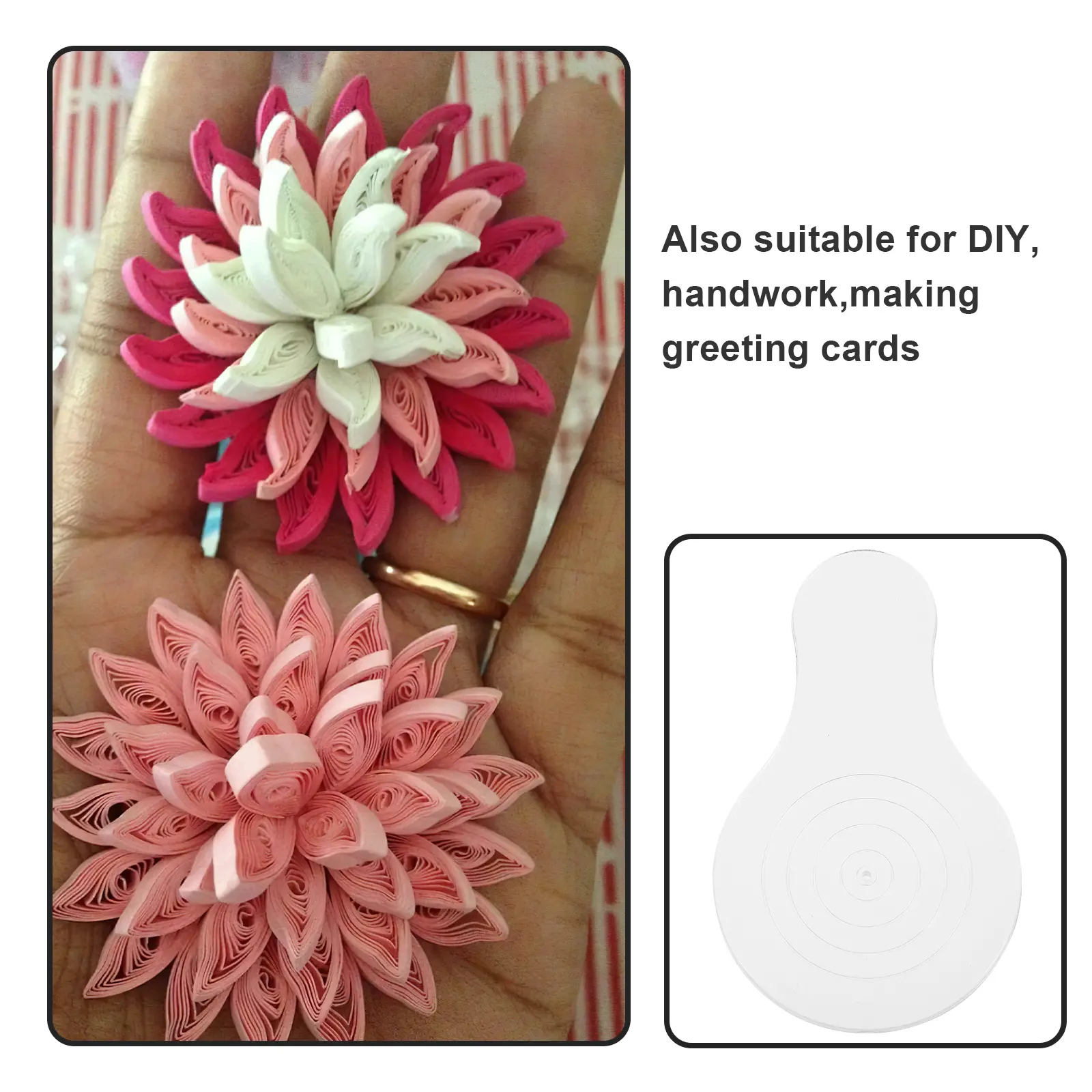 4 Pcs Paper Quilling Tools Lightweight Plastic DIY Craft Tool Set Portable Curling Machine For Paper